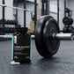 Creapro supplement bottle with a barbell in a gym setting