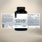 Vitamin D3+K2 supplement bottle with label on a beige background