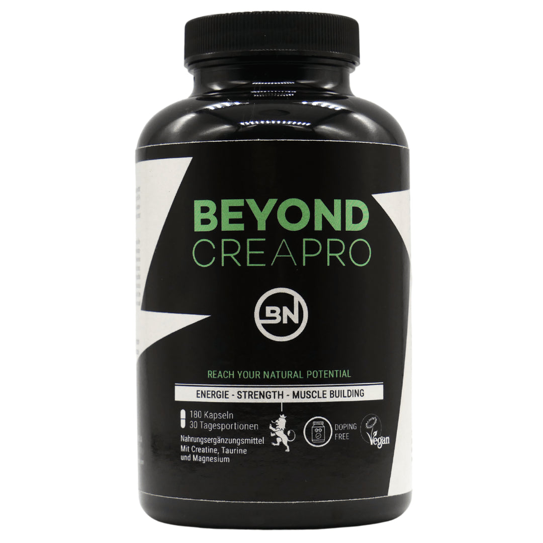 Beyond CreaPro Produktbild, das Creatine für den Profisport - Shop Nahrungsergänzungsmittel online | Beyond Nutrition - Creatine, CrossFit, Kraftsport, Post-Workout, Pres-Workout, Sportnahrung