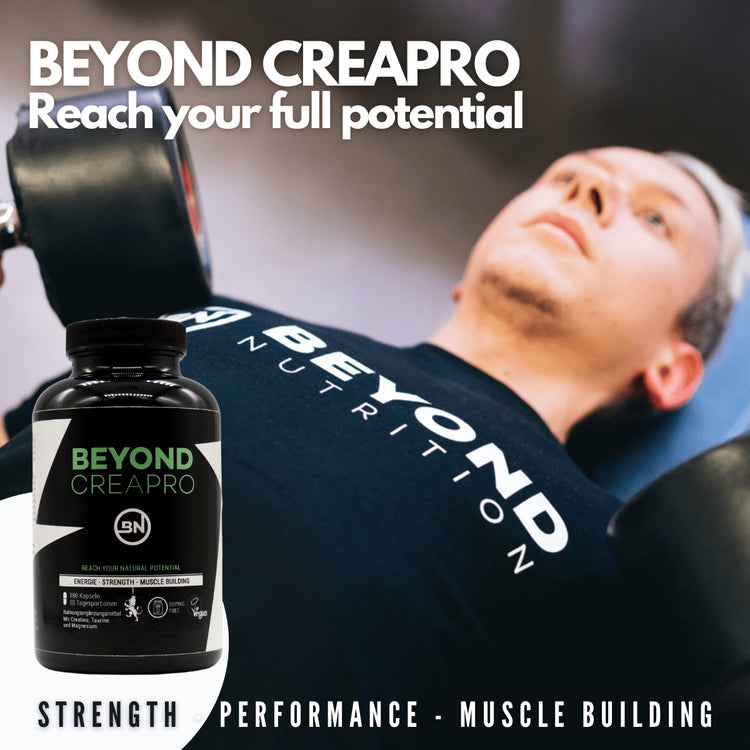 Beyond CreaPro das Creatine für den Profisport - Shop Nahrungsergänzungsmittel online | Beyond Nutrition - Creatine, CrossFit, Kraftsport, Post-Workout, Pres-Workout, Sportnahrung